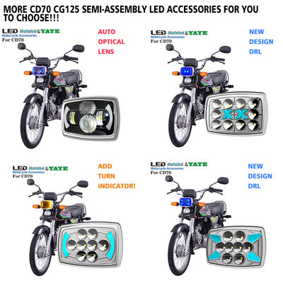 CD70 CG125 Motorcycle LED Headlight with DRL and Turn Signal