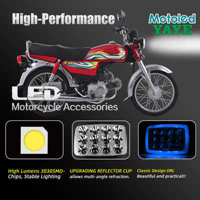 CD70 CG125 Motorcycle LED Headlight with DRL 12V IP67