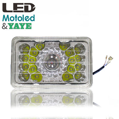 YAYE High Power 18 Beads Motorcycle LED Square Headlight with 1800LM Brightness and 50000 Hours Lifespan