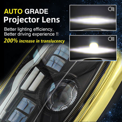 YAYE CD70 70cc Motorcycle Headlight Assembly with 6500K Projector Lens and Aviation Aluminum Parts for High Low Beam DRL Flash