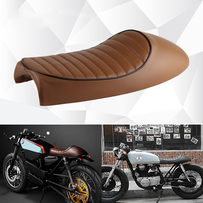 Saddle Cafe Racer Seat Part Motorcycle Motorbike Hump Flat Cafe Racer Saddle Seat Cushion Pad for H-onda Saddle Seat Cushion Pad