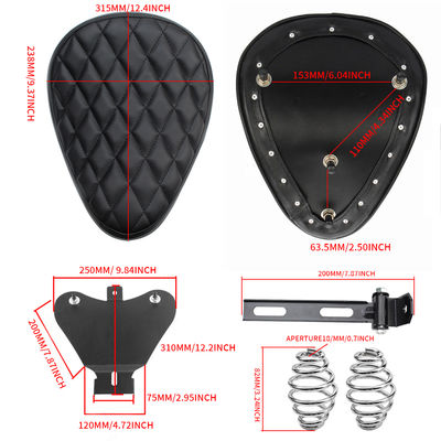 Retro Spring Leather Seat Bag for Motorcycle Thickened Motorcycle Seat Bag Single Leather Seat Bag Set Suitable for Harley