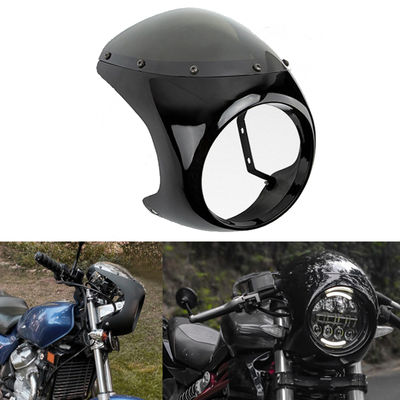 Motorcycle Front Mask Headlight Fairing Cover Universal Fit For 7inch Headlight Handlebar Fairing Windshield For Harley Honda