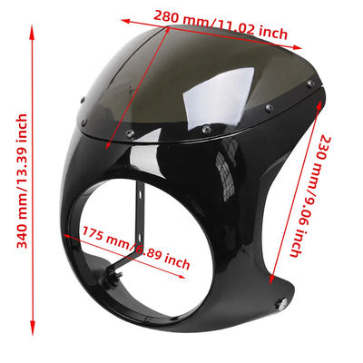 Motorcycle Front Mask Headlight Fairing Cover Universal Fit For 7inch Headlight Handlebar Fairing Windshield For Harley Honda