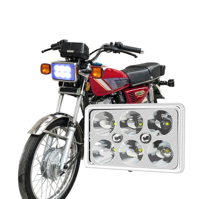YAYE CG125 LED 헤드라이트 6 칩 DC12V 화이트 블루 DRL 오토바이 라이트